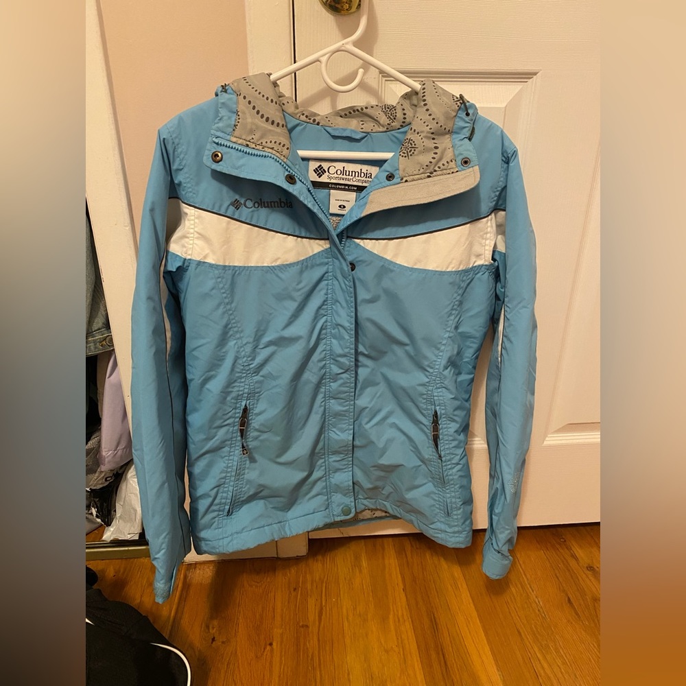 Columbia Baby Blue Rain / Ski Jacket size Small
